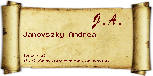 Janovszky Andrea névjegykártya