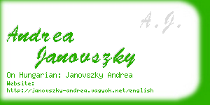 andrea janovszky business card